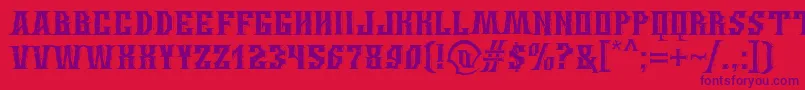 WingsOfDarkness Font – Purple Fonts on Red Background
