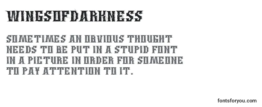 Review of the WingsOfDarkness Font
