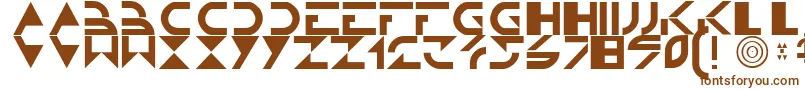 Шрифт Tron – коричневые шрифты на белом фоне