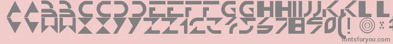 Police Tron – polices grises sur fond rose