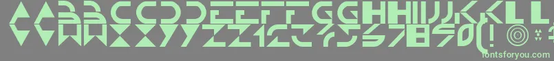 Tron Font – Green Fonts on Gray Background