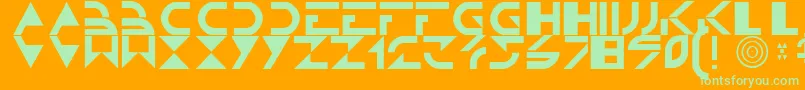 Czcionka Tron – zielone czcionki na pomarańczowym tle