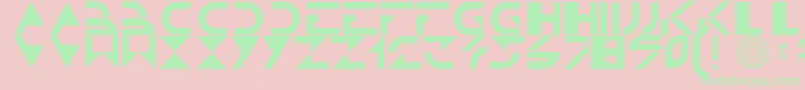 Tron Font – Green Fonts on Pink Background