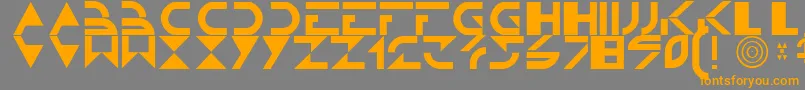 Tron Font – Orange Fonts on Gray Background