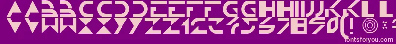 Tron Font – Pink Fonts on Purple Background
