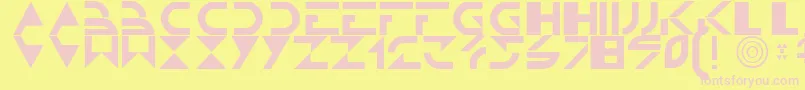 Tron Font – Pink Fonts on Yellow Background