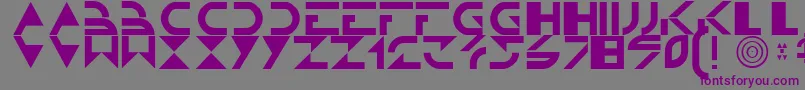 Tron-fontti – violetit fontit harmaalla taustalla