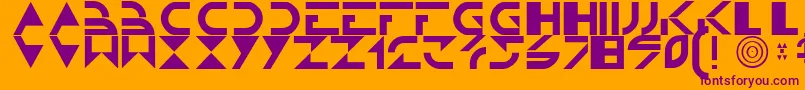 Tron-fontti – violetit fontit oranssilla taustalla