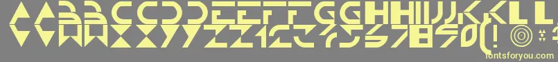 Tron Font – Yellow Fonts on Gray Background