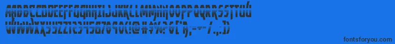 Yankeeclipperhalf Font – Black Fonts on Blue Background