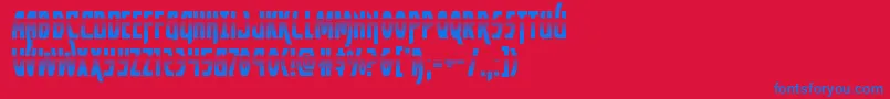 Yankeeclipperhalf Font – Blue Fonts on Red Background