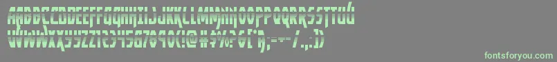 Шрифт Yankeeclipperhalf – зелёные шрифты на сером фоне