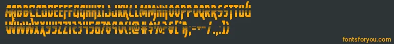 フォントYankeeclipperhalf – 黒い背景にオレンジの文字