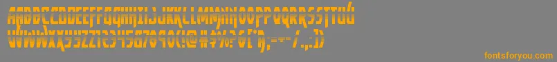 Yankeeclipperhalf-Schriftart – Orangefarbene Schriften auf grauem Hintergrund