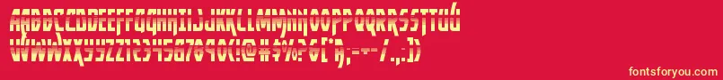 フォントYankeeclipperhalf – 黄色の文字、赤い背景