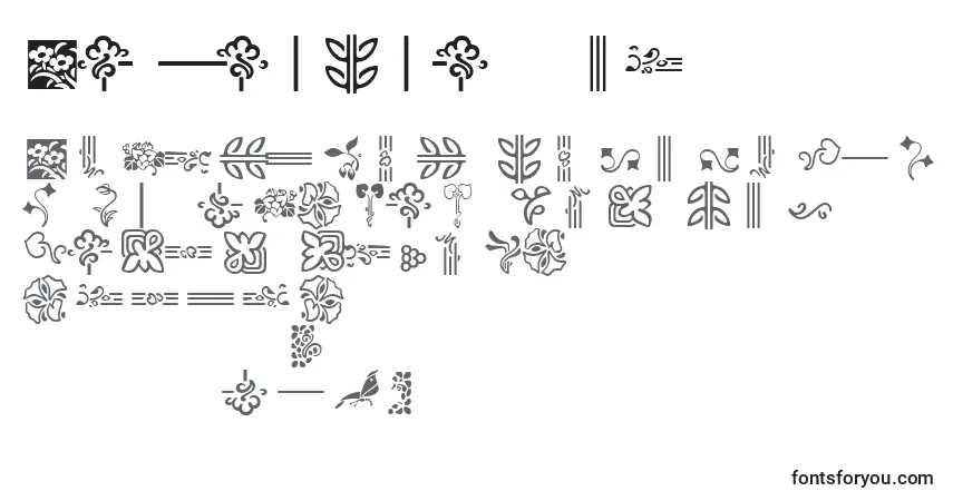 A fonte AuriolFlowers2 – alfabeto, números, caracteres especiais