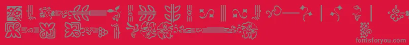 AuriolFlowers2 Font – Gray Fonts on Red Background