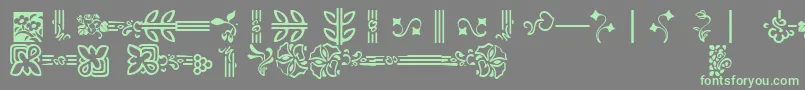 Lisätietoja AuriolFlowers2-fontista AuriolFlowers2-fontti – vihreät fontit harmaalla taustalla