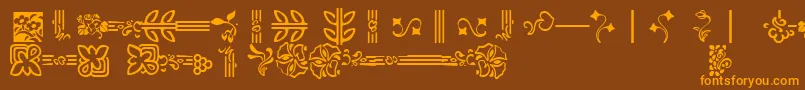 More about AuriolFlowers2 Font AuriolFlowers2 Font – Orange Fonts on Brown Background