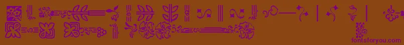 Подробнее о шрифте AuriolFlowers2 Шрифт AuriolFlowers2 – фиолетовые шрифты на коричневом фоне