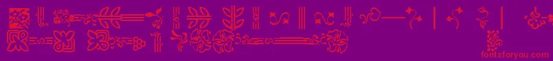 AuriolFlowers2 Font – Red Fonts on Purple Background
