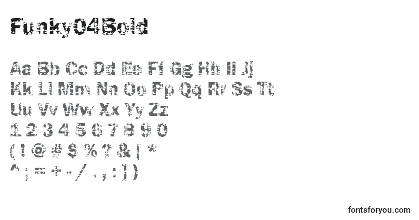 Schriftart Funky04Bold – Alphabet, Zahlen, spezielle Symbole