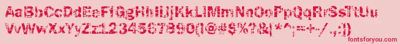 Funky04Bold-Schriftart – Rote Schriften auf rosa Hintergrund