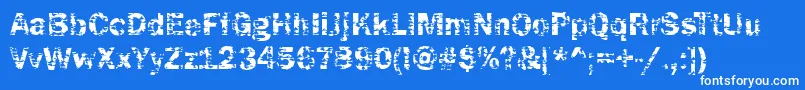 フォントFunky04Bold – 青い背景に白い文字