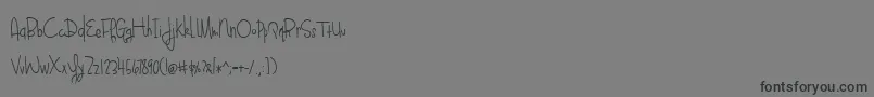BlueberryOatmealRegular-Schriftart – Schwarze Schriften auf grauem Hintergrund