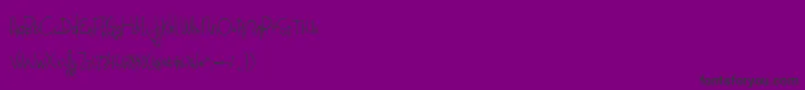 Шрифт BlueberryOatmealRegular – чёрные шрифты на фиолетовом фоне