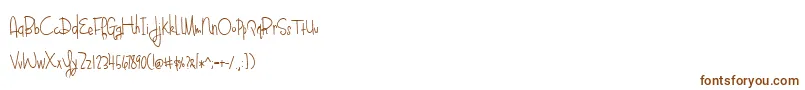BlueberryOatmealRegular Font – Brown Fonts on White Background