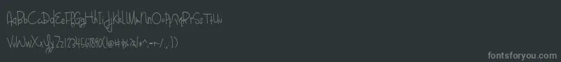 BlueberryOatmealRegular Font – Gray Fonts on Black Background