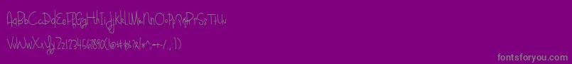 BlueberryOatmealRegular Font – Gray Fonts on Purple Background