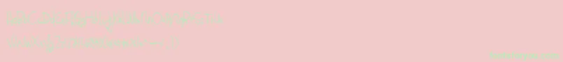 BlueberryOatmealRegular-Schriftart – Grüne Schriften auf rosa Hintergrund