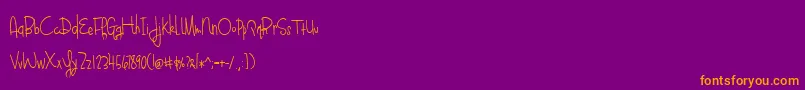 Police BlueberryOatmealRegular – polices orange sur fond violet