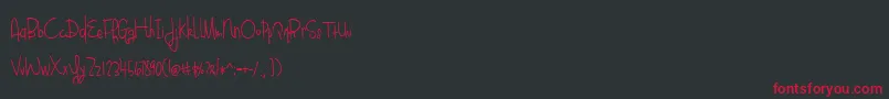 BlueberryOatmealRegular Font – Red Fonts on Black Background