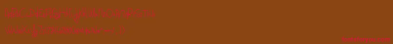 BlueberryOatmealRegular Font – Red Fonts on Brown Background