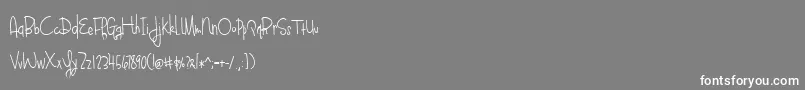 BlueberryOatmealRegular Font – White Fonts on Gray Background
