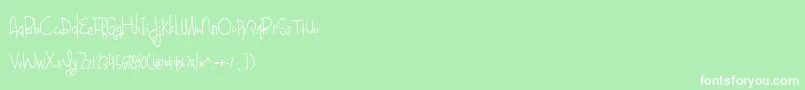 BlueberryOatmealRegular Font – White Fonts on Green Background