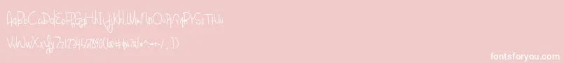 BlueberryOatmealRegular Font – White Fonts on Pink Background