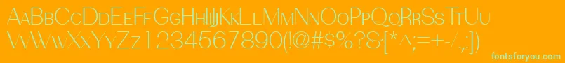 PassionsanspdbcLightsmallc Font – Green Fonts on Orange Background