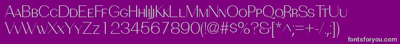 PassionsanspdbcLightsmallc Font – Green Fonts on Purple Background