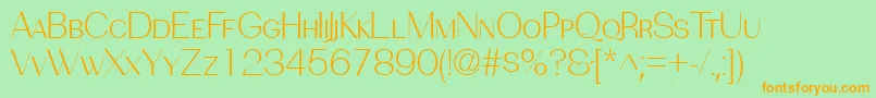 PassionsanspdbcLightsmallc Font – Orange Fonts on Green Background