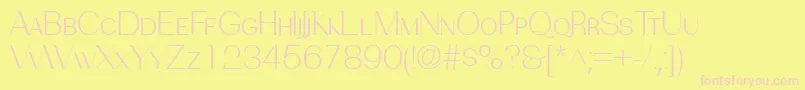 PassionsanspdbcLightsmallc Font – Pink Fonts on Yellow Background