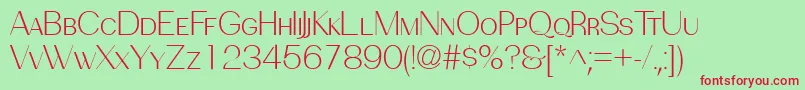 PassionsanspdbcLightsmallc Font – Red Fonts on Green Background