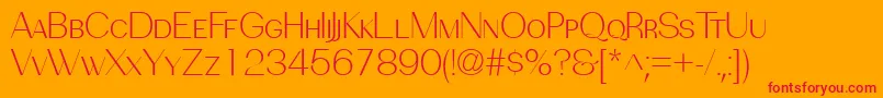 PassionsanspdbcLightsmallc-Schriftart – Rote Schriften auf orangefarbenem Hintergrund