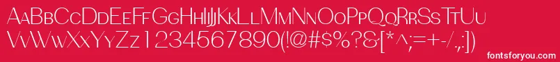 PassionsanspdbcLightsmallc Font – White Fonts on Red Background