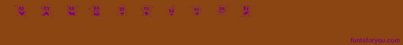 Fe10LilGhosts Font – Purple Fonts on Brown Background