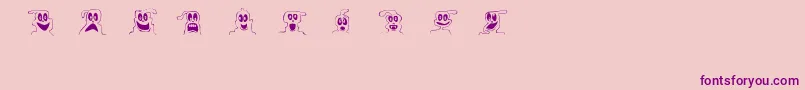 Fe10LilGhosts Font – Purple Fonts on Pink Background