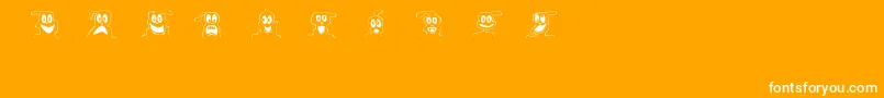 Fe10LilGhosts Font – White Fonts on Orange Background